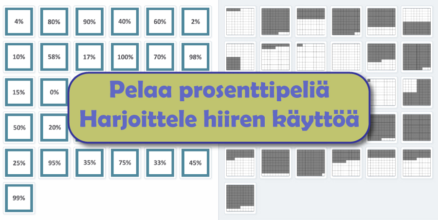 Pelaa prosenttipeliä klikkaamalla kuvaa.
