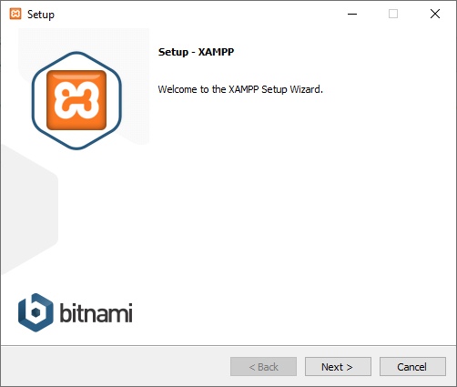 XAMPP-ohjelmiston asentaminen aloitetaan.